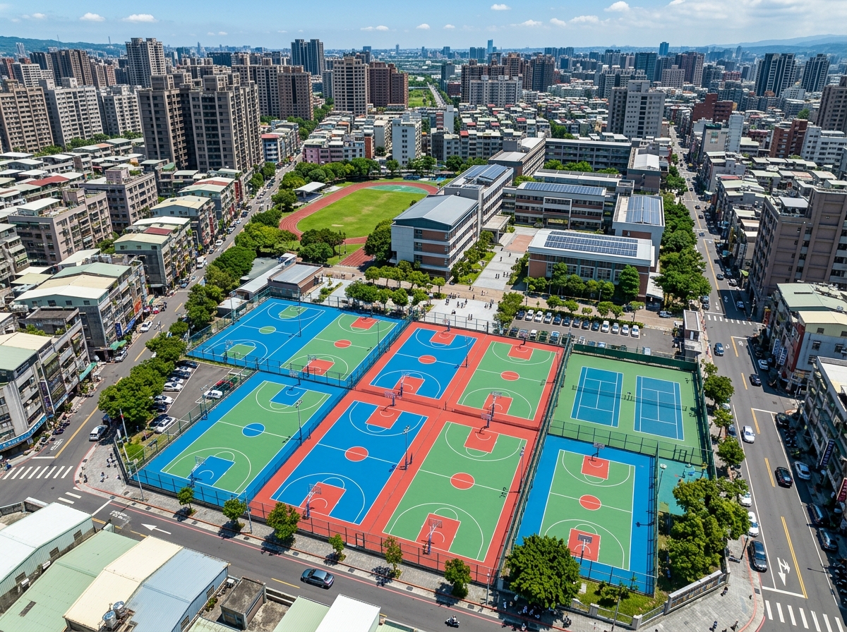 呼和浩特市全塑型塑胶跑道硅PU篮球场 - 厂家